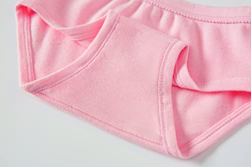 Barara King 100% Cotton Panties Little Girls Soft Underwear Kids Girls' Undies Solid Pink (Pack Of 6) Size 4 5 #TOP4