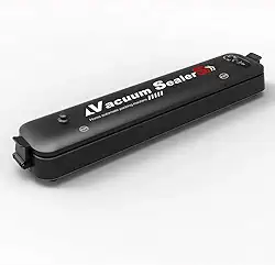 Seladora a Vácuo Automática, Máquina de Embalar Alimentos, queijo, frutas, verdura, carne. Design Compacto, Preta