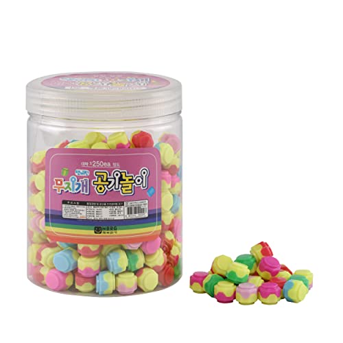 Gonggi Konggi Korean Jacks Stone Game Play Nori Gonggi Korean Traditional Game, Squid, Package and Color May Varable (250 Pcs) / 공기
