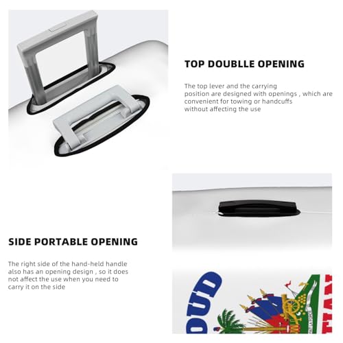 Travel Luggage Cover Vintage Haiti Flag Fashion Washable Baggage Suitcase Protector Fit For Luggage Large4