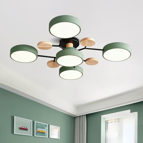 Dfxinyuan Modern LED Ceiling Lights Fixture 30" Dimmable Round Ceiling