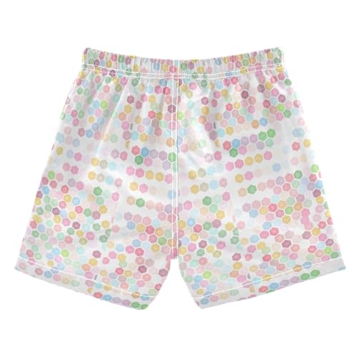 Boys Swim Trunks Hexagons Shades Pink Toddler Swim Shorts Boys Bathing Suit Swimsuit Toddler Boy Swimwear 2T 202c16232