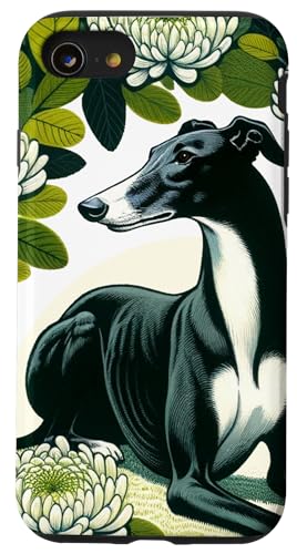 Black and White Greyhound Art Greyhounds illustration Case for iPhone SE (2020) / 7 / 8