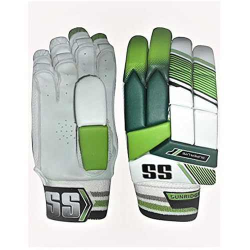Image of SS Superlite Cricket Batting Gloves - Youth Right-Hand | Sheep Leather Palm, Lightweight Design with Fiber Inserts for Extra Protection