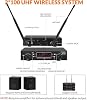 innopow Sistema de Micrófonos Inalámbricos de 200 Canales, Micrófono de Solapa Inalámbrico, Set de Micrófonos de Corbata UHF Doble sin Cable, Escaneo Automático, Largo Alcance 200-240 Pies, 16 Horas Ideal para Iglesia (Negro) XLR 4