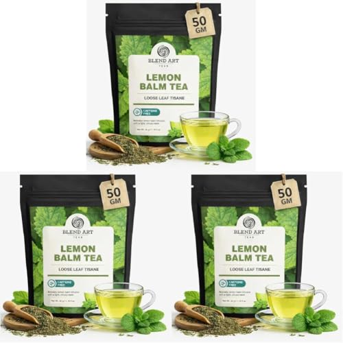 Image of Lemon Balm Loose Tea 50g |RELIEVES STRESS | REDUCES BLOATING | IMPROVES DIGESTION | Caffeine-Free | Relaxing Refreshing Citrus-Mint Flavor | Natural Calming Herbal Infusion for Daily Wellness