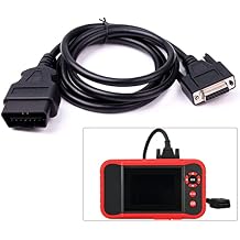 Original Main Cable Replacement OBDII OBD2 Fit for Launch X431 CRP129 CRP123 Creader VII+ Creader VIII Diagnostic Extender Connector Cable Scanner Code Readers Scan Tools Accessories 16 Pin Black