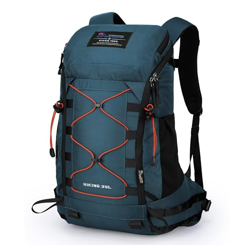 MOUNTAINTOP Mochila Trekking 35L Hombre Mujer Impermeable Viaje