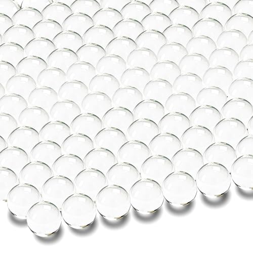 KampFit 1000 Pcs Clear Marbles for Vase Filler - 0.38 Inch Round Glass Marbles for Vase Aquariums Home Decoration 2.9LB