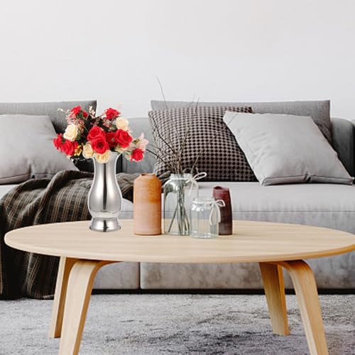 Florero de acero inoxidable de estructura estable para decorar estanterías y mesas del hogar 7