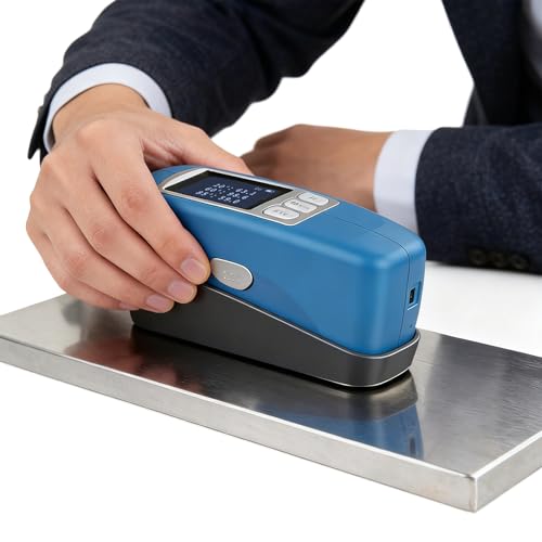 Brillómetro, Medidor de Brillo, Glosséter de Brillo de ángulo Múltiple Digital CS300 CS300S CS380 Medidor de Brillo 20 60 85 Grados Medidor de Brillo de ángulo con Calibración Automática (CS 300S)