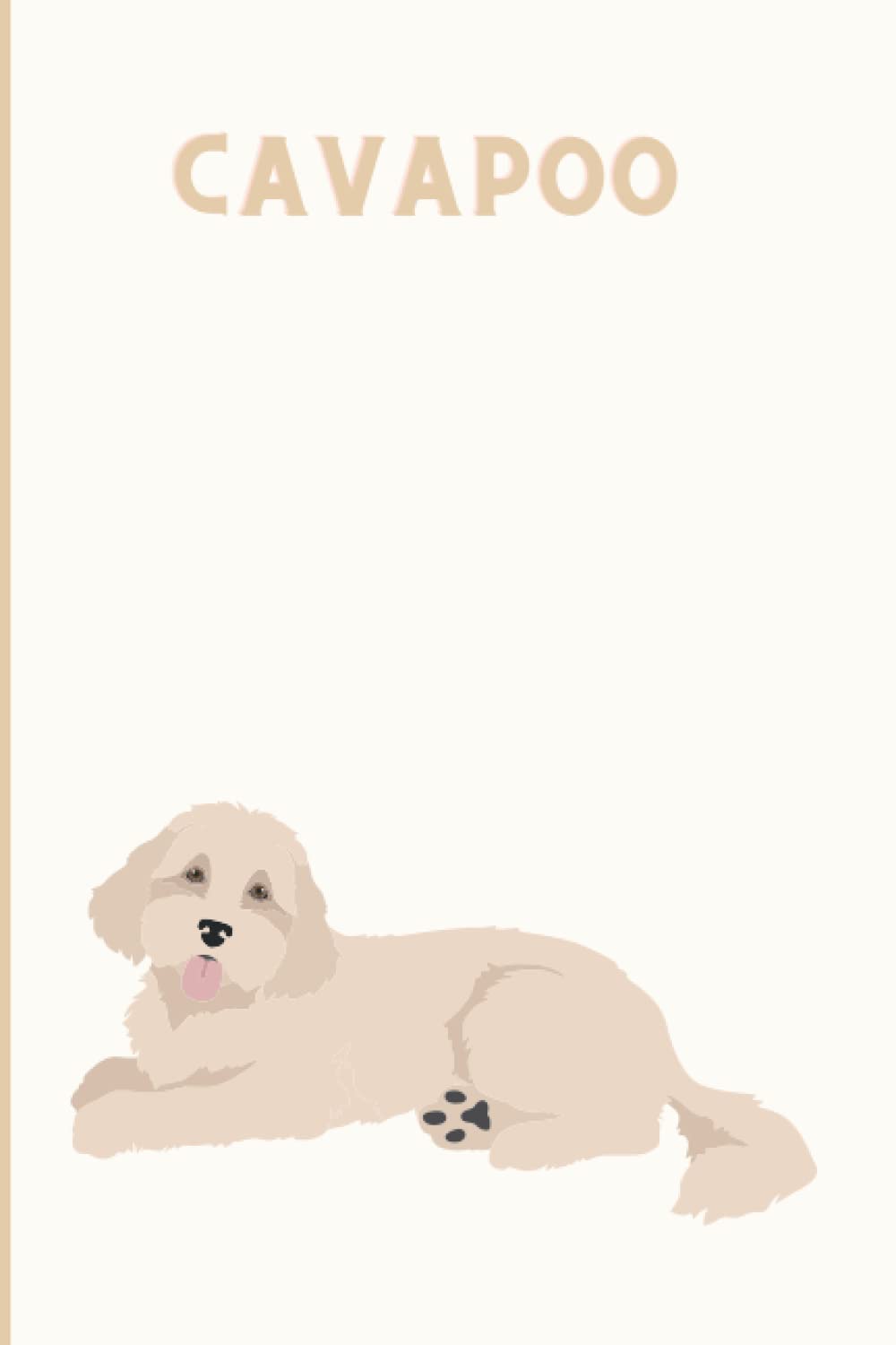 Cavapoo Lined Notebook: Cute Light Brown Cavapoo Journal