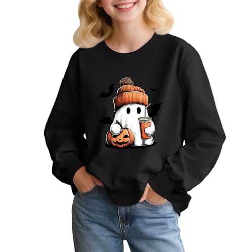 Cute Halloween Sweatshirt for Girls Pullover with Pumpkin Casual Cute Fall Graphic Top