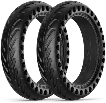 stio Rubber Solid Tire 8.5 inch for Gotrax GXL V2/XR/APEX XL Hiboy S2/S2R Xiaomi M365/Pro Kick Scooter Front/Rear Tyre Shock Absorption Honeycomb Explosion-Proof Replacement Accessories 2PCS