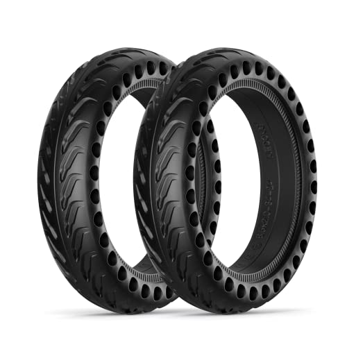 Stio Rubber Solid Tire 8.5 Inch For Gotrax Gxl V2/Xr/Apex Xl Hiboy S2/S2R Xiaomi M365/Pro Kick Scooter Front/Rear Tyre Shock Absorption Honeycomb Explosion-Proof Replacement Accessories 2Pcs #TOP22