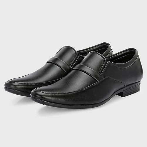 Image of Centrino Mens Formal Shoe |Slip-On Men's Formal Shoe | Stylish Non-Lace Design | Soft Cushioned Insole for Comfort | Perfect for Office & Formal Wear (64046)