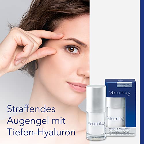VISCONTOUR Eye Augengel - Straffende Augencreme mit Hyaluron - Intensive Pflege für die Augenpartie - Anti-Aging-Hautpflege, 1 x 50 ml