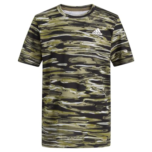 adidas Boy's All Over Print Liquid Camo Short Sleeve Tee (Big Kids)