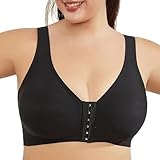 BnMvF Sujetadores Lyzlook, Verachics Lunahug Sujetador Moldeador de Espalda Cruzada con Hebilla Frontal sin Costuras, Sujetador cómodo sin Aros con Forma de Cobertura Completa (3XL,Negro)