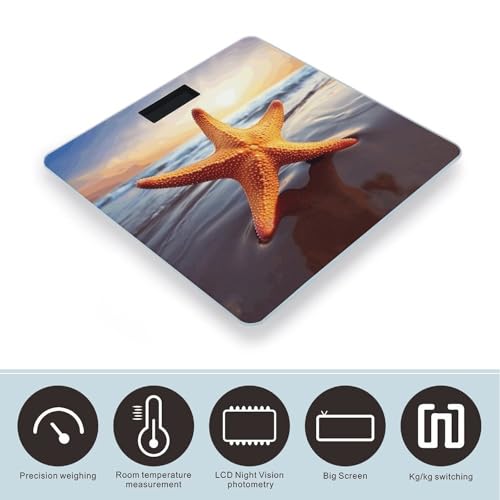 Báscula digital de baño Starfish con vidrio templado miniatura 3