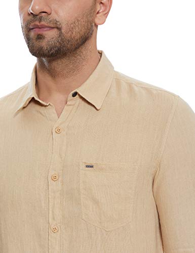 Image of Spykar Men's Solid Slim Fit Shirt
