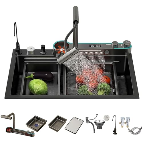 Évier de cuisine acier inoxydable cascade pour simplifier vos recettes en famille