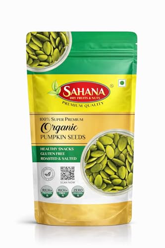 Image of Sahana Premium Organic Pumpkin Seeds, Roasted and Salted, Gluten Free, High Protein, Rich in Fibre(200gm)