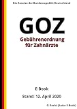 Gebührenordnung für Zahnärzte (GOZ), 2. Auflage 2020