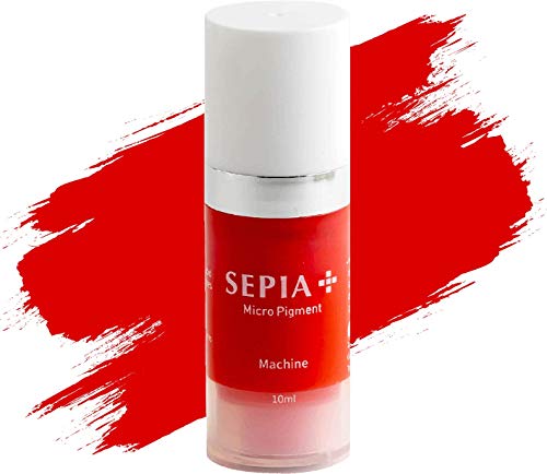 SEPIA Lip Blushing Micro Pigment Permanent Makeup | Longest Lasting PMU Blush | Semi-Permanent Tattoo Ink | Medical Grade 10ml | Professional Use Only with Microblading Machine (Scarlet)