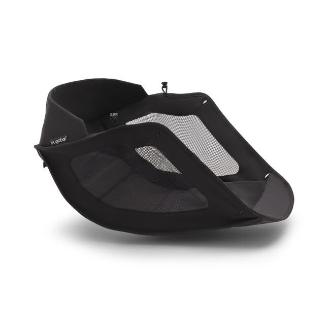 Bugaboo Cesta debajo del asiento Fox 5, Negro, Rectangular, Poliéster, 22 Libras o 10.3 Galones, Solapas Extensibles, Lavable a Máquina