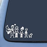 DXLING 12 inch Happy Family Car Decal Rear Windshield DIY Decor Stickers Happiness Sign Car Decor (L028, 12 inch Wide)