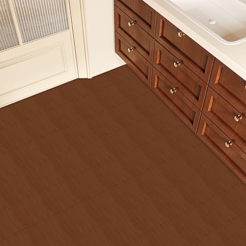 Suelo Vinilo Autoadhesivo Madera Marrón Rojo Baldosas Adhesivas Impermeables Panel Revestimiento Ducha Muebles Gabinete Decorativos Vinilo Adhesivo Pared Cocina 20x20 cm/10 Piezas