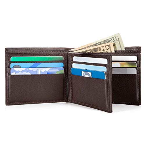 Identity Stronghold Extra Capacity Bifold Wallet For Men - Rfid Blocking Genuine Leather Wallet #TOP1