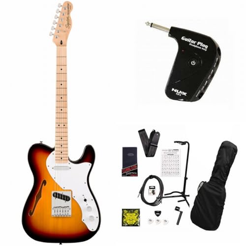 Squier/Affinity Series Telecaster Thinline Maple Fingerboard White PG 3-Color Sunburst GP-1アンプ付属エレキギター初心者12点セット