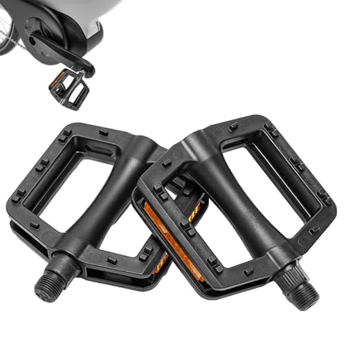 Pedales para montar en la noche | Pedales de repuesto ligeros con reflectores para ciclismo, equipo de equitación, accesorios de ciclismo para hombres, mujeres, ciclistas