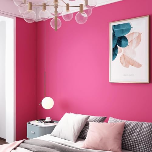 Image of HOME13 Matte Wallpaper Peel & Stick Contact Paper Decorative Self Adhesive Vinyl Wallpaper for Kitchen Cabinet Furniture Countertop Waterproof (24inches By 216inches, Pink Matte Wallpaper)