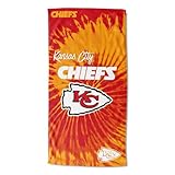Northwest NFL Kansas City Chiefs Unisex-Adult Beach Towel, 30" x 60", Psychedelic