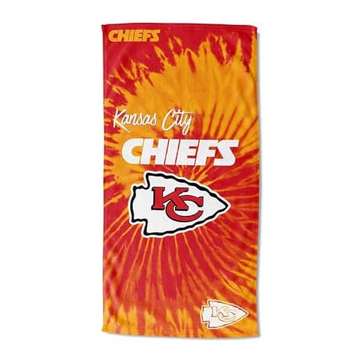 Northwest The Company NFL Kansas City Chiefs Beach Towel, 30" x 60", Psychedelic