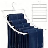 Perchas Pantalones Ahorra Espacio 1 Piezas Percha Pantalones Multiple Acero...