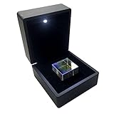 Vermittelt die Lichtbrechung UKCOCO Würfel aus optischem Glas, Prisma mit Box, Maße 2,3 x 2,3 x 2,3 cm, für Lehrzwecke oder zur Dekoration