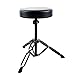 Tabourets Batterie de Tambour Pliable: Réglable Tabouret pour Batterie avec Drum Siege Rembourré - Trône de Tambour Convient aux Electronique Piano Musique Batteur Débutants et aux Adultes Métal Noir