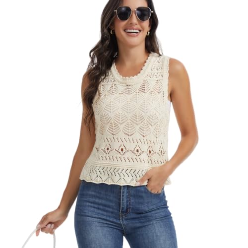 Pull en crochet pour femme fini les hauts d'été inconfortables et serrés