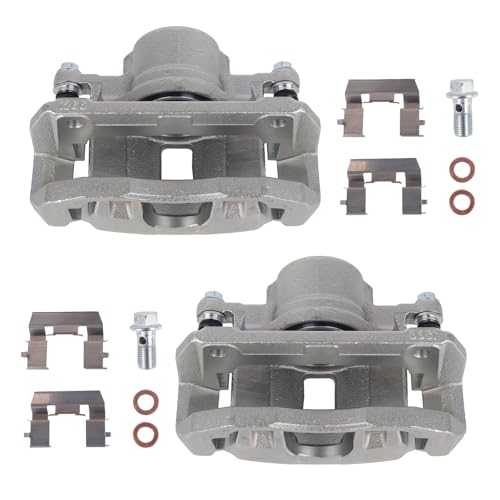 Autoround 19B2584 19B2585 Front Disc Brake Caliper Assembly with Bracket Compatible with Honda Accord 2003-2012, Acura CL 01-03/ TL 99-08/ TSX 04-14/ RL 99-04, Both Driver Passenger Side