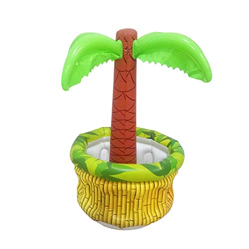 Inflatable Drinks Cooler PVC Inflatable Coconut Tree Ice Bucket Inflatable Palm Tree Coolers Inflatable Coconut Tree Beer Drinks Holder Floating Pool Cooler For Summer Beach Theme Party Decorations