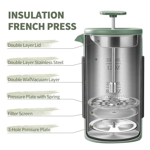 shoxil 350ml Stainless Steel French Press
