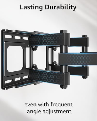 Image of EconoMe TV Wall Mount for Most 32-65 inch Flat Screen /LED /4K TVs, TV Mount with Swivel and Tilt Articulating Dual Arms, Full Motion Wall Mount up to 16 inch Stud, Max VESA 400X400mm, up to 99lbs