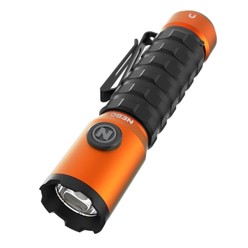 NEBO Torchy 2K Rechargeable Pocket Flashlight | 2000 Lumen Rechargeable & Portable Pocket Light with Clip 5 LED Light Modes Magnetic Base for Hands Free Use Water & Impact Resistant