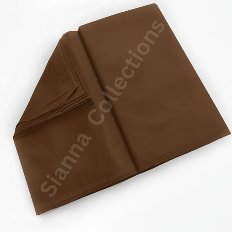 Image of Premium Plain Cotton Costume Lining Dress Fabric 34 inch Wide, Best Material - Coffee Brown Color - 3 Meter Pack