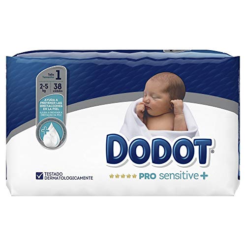 DODOT PRO SENSITIVE TALLA 1 2-5KG 38U