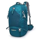 [Wasserdicht und wasserdichte Abdeckung]: Im Vergleich mit Oxford Tuch, hat dieser Wanderrucksack höhere Kratzfestigkeit, hervorragende wasserdichte Leistung und eine höhere Reißfestigkeit. Auch an regnerischen Tagen, müssen Sie sich keine Sorgen machen über nass zu werden. Der 40-Liter-Rucksack ist mit einer regen Abdeckung ausgestattet, die ausgezeichnete wasserdichte Wirkung erzielen kann. Ein stilvoller Rucksack, der von Männern und Frauen getragen werden kann.